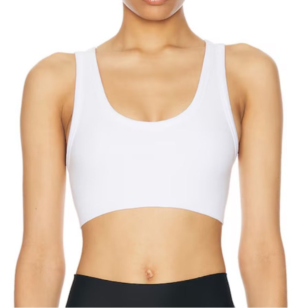 ALO YOGA Seamless Chosen Bra Womens size Small Lot of 2 in White Barely Worn